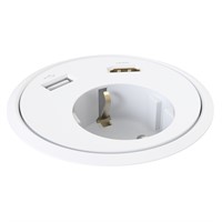 Powerdot 13 - 1 eluttag typ F, 1 USB-A port, 1 HDMI, vit